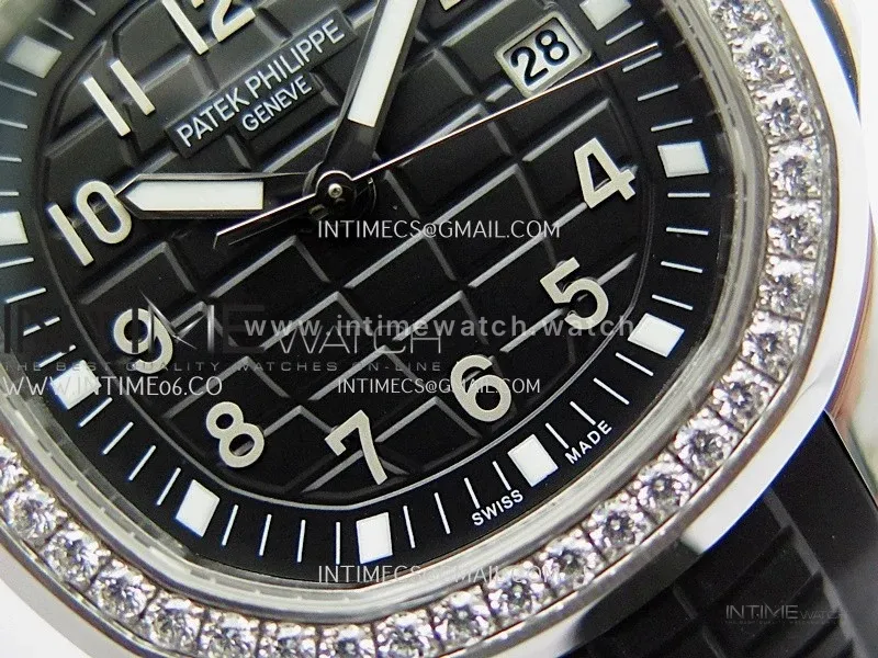Aquanaut 5267 SS PPF 1:1 Best Edition Black Textured Dial On Black Rubber Strap Ronda Quartz