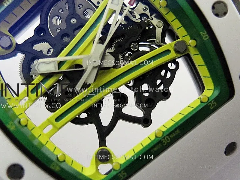 RM061 White Ceramic ZF 1:1 Best Edition on White Rubber Strap RMUL2 Super Clone
