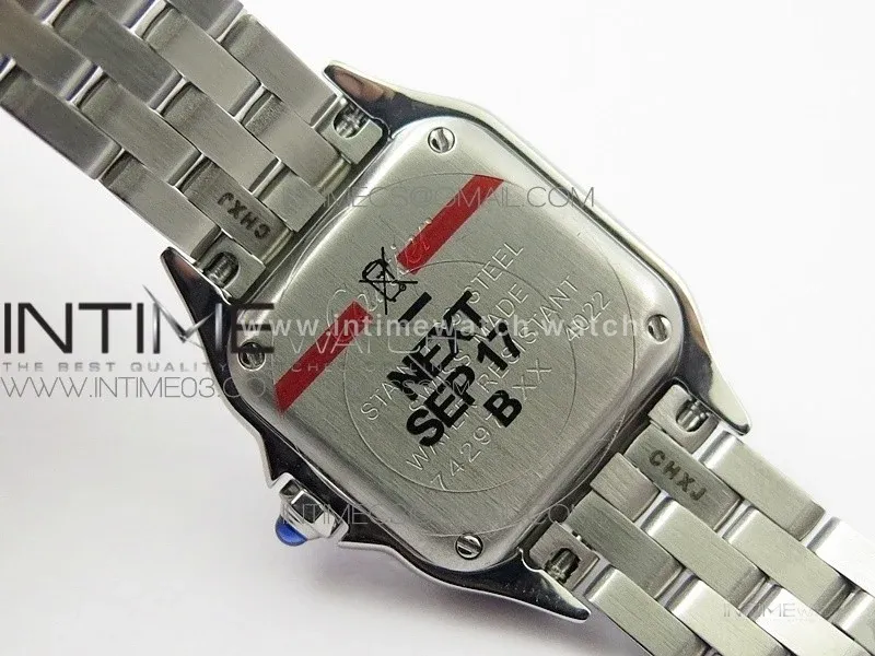 Panthère Secrete Ladies 22mm SS 8848F 1:1 Best Edition White Dial on SS Bracelet Ronda Quartz