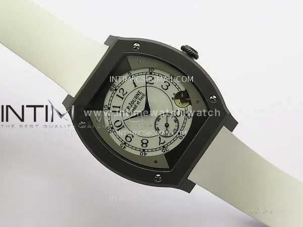 F.P.Journe Elegante PVD AVF Best Edition White Dial On White Rubber Strap Quartz