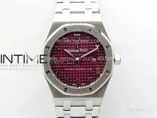 Lady Royal Oak 33mm 67651 SS ZF 1:1 Best Edition Purple Textured Dial on SS Bracelet RONDA Quartz