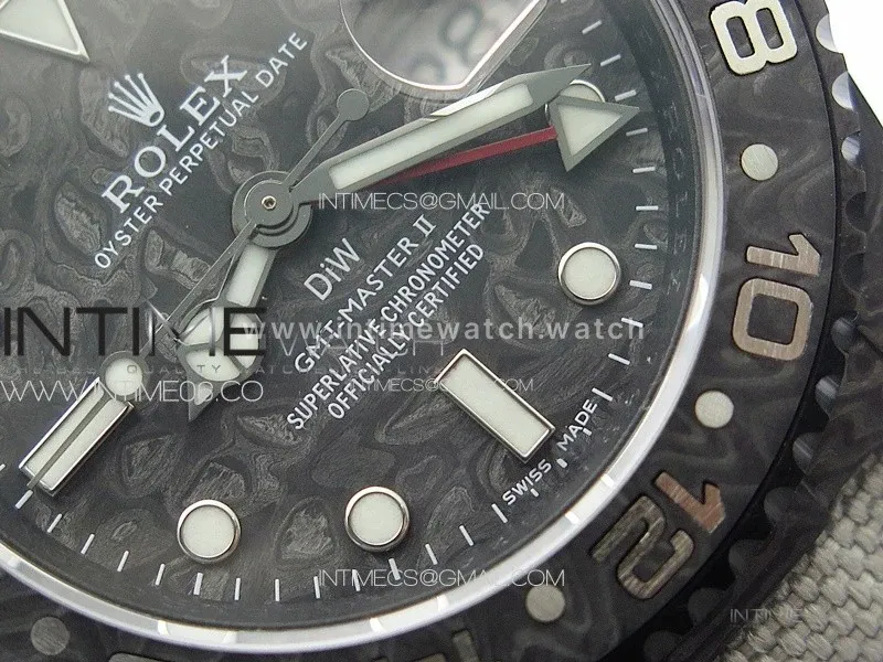 GMT Carbon DIWF Best Edition Carbon Dial on White Nylon Strap SA3285 CHS