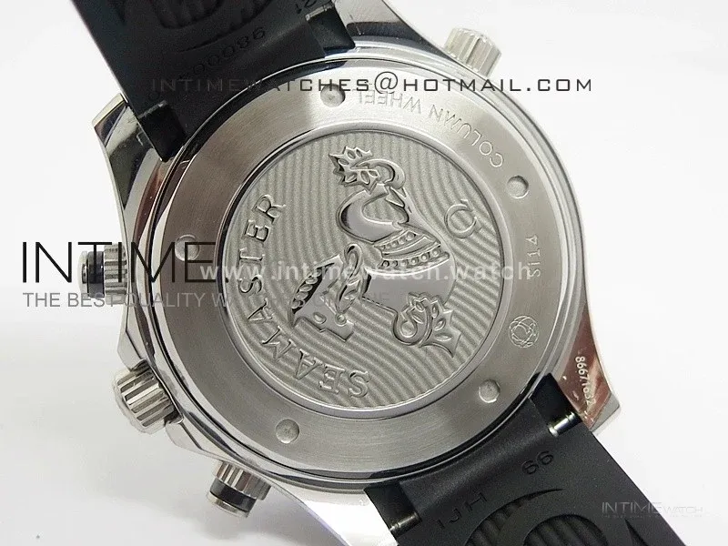 Seamaster 300m Diver SS Black Dial Black Inner Bezel on Black Rubber Strap A7750