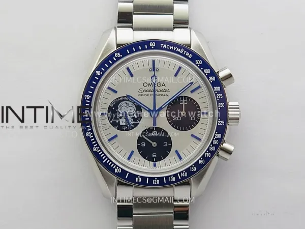 Speedmaster Professional "Silver Snoopy Award" 50th Anniversary N1F 1:1 Best Edition A3861 on Style01 Bracelet