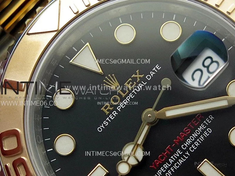 Yacht-Master 126621 904L/RG VSF 1:1 Best Edition Black Dial On 904L/RG Bracelet VS3235