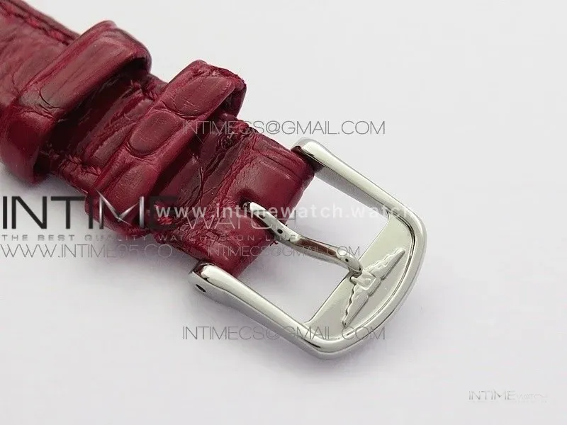 Doloevita SS Crystal Bezel 8848F 1:1 Best Edition Ivory WhiteTextured Dial On Purple Croco Leather Strap Cal.L178.2