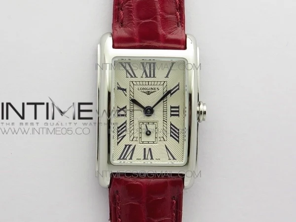Doloevita SS 8848F 1:1 Best Edition Ivory White Textured Dial On Purple Croco Leather Strap Cal.L178.2