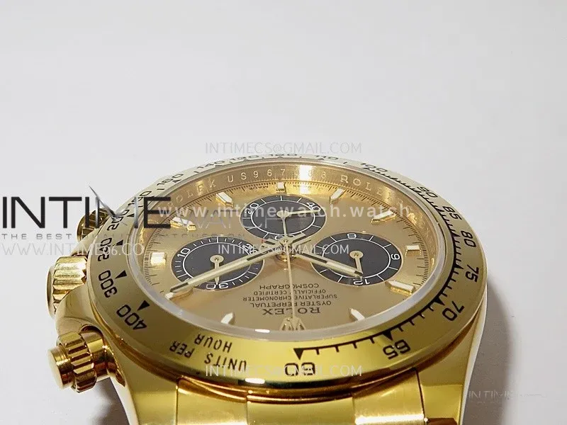 Daytona 126508 YG UFO 1:1 Best Edition YG Dial Black Subdial On Oyster Bracelet UF4131 (Free Sprung)