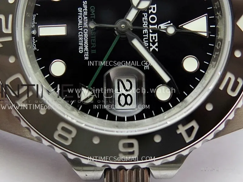 GMT-Master II 126710 GRNR Black/Gray V2 904L SS QF 1:1 Best Edition Black Dial On Oyster Bracelet SH3285 CHS