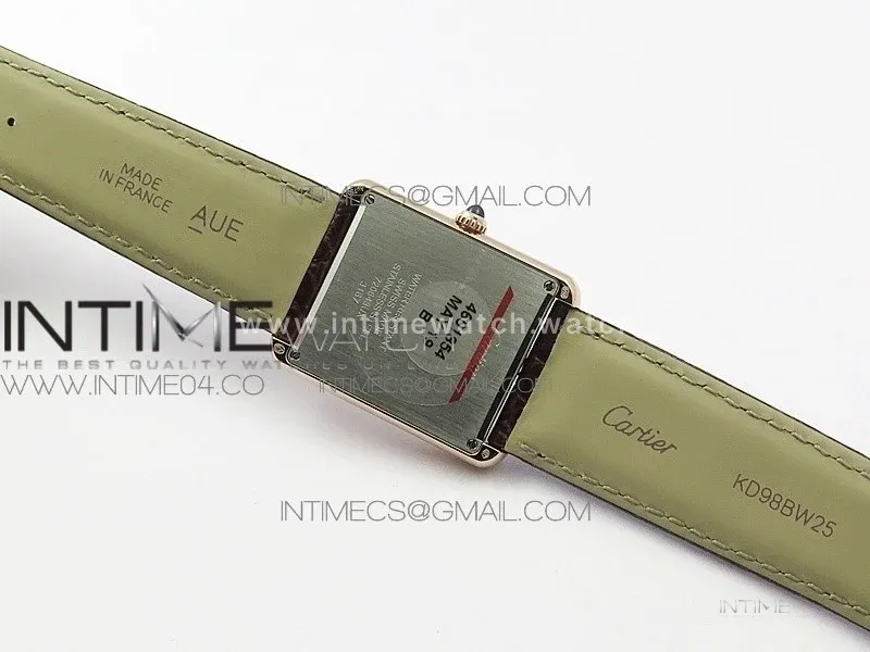 Tank Solo Ladies 28mm RG AF 1:1 Best Edition White Dial on Brown Leather Strap Ronda Quartz