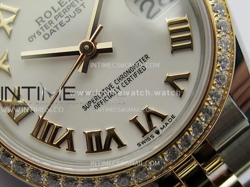DateJust 31mm 904L SS/RG ONE Factory Best Edition White Dial Roman Marker On 904L/RG SS Jubilee Bracelet A2236
