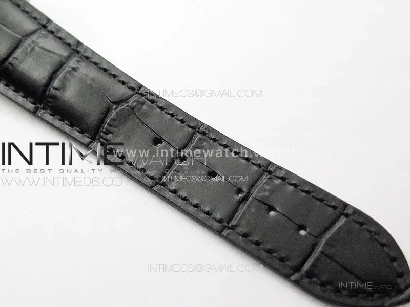 GP Bridges 41mm Tourbillon SS/T Crystal YSF Best Edition White Dial on Black Leather Strap