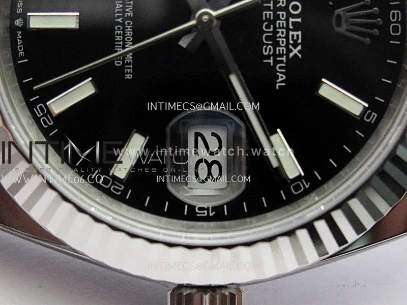 DateJust 126334 904L SS ERF 1:1 Best Edition Black Dial Stick Marker On Jubilee Bracelet SH3235 (Free Sprung)