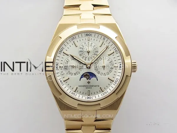 Overseas Perpetual Calendar RG 8F Best Edition Silver Dial on RG Bracelet A1120