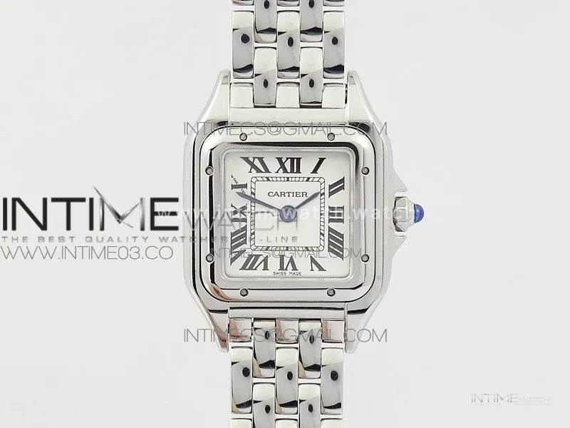 Panthère Secrete Ladies 22mm SS 8848F 1:1 Best Edition White Dial on SS Bracelet Ronda Quartz