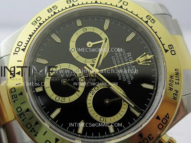Daytona 126503 SS/YG Gain Weight QF 1:1 Best Edition Black Dial On Oyster Bracelet SH4131