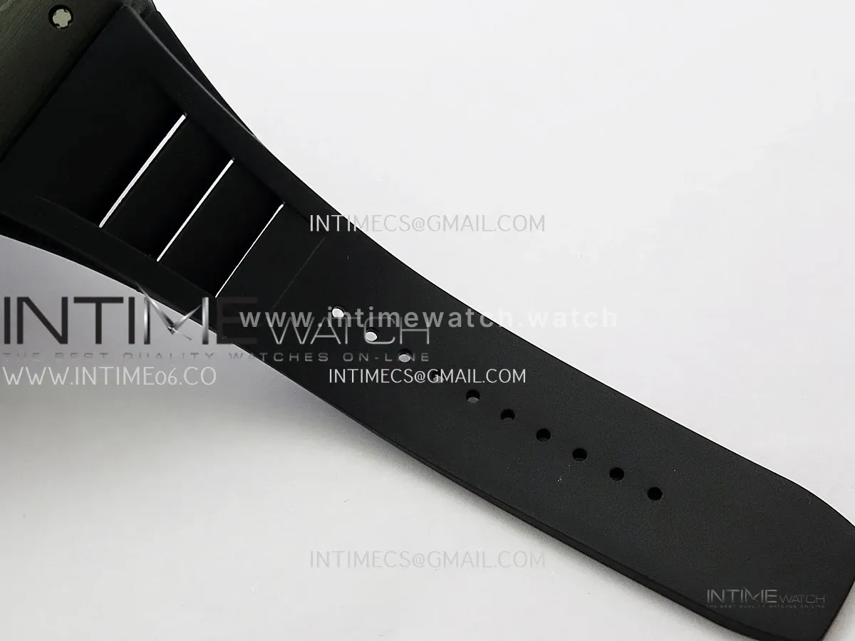 RM055 Black NTPT RG Inner Bezel GTF Best Skeleton Dial Black Rubber Strap RMUL2 Super Clone (Free Sprung)