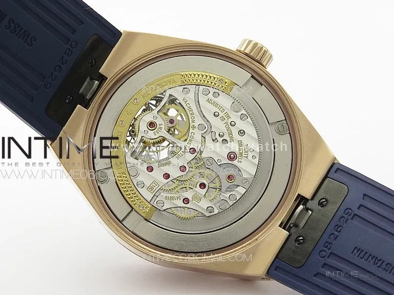 Overseas Tourbillon RG BBS Best Edition Blue Dial on Blue Rubber Strap