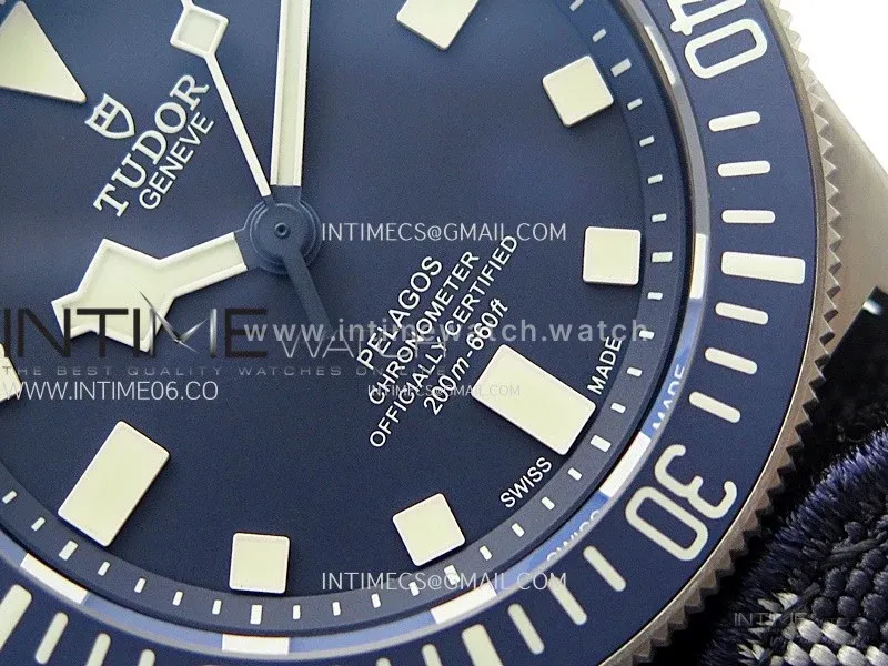 Pelagos M25707B/23-0001 Ti M+F 1:1 V4 Best Edition Blue dial Blue Ceramic Bezel on Nylon Strap Miyota 8N-24