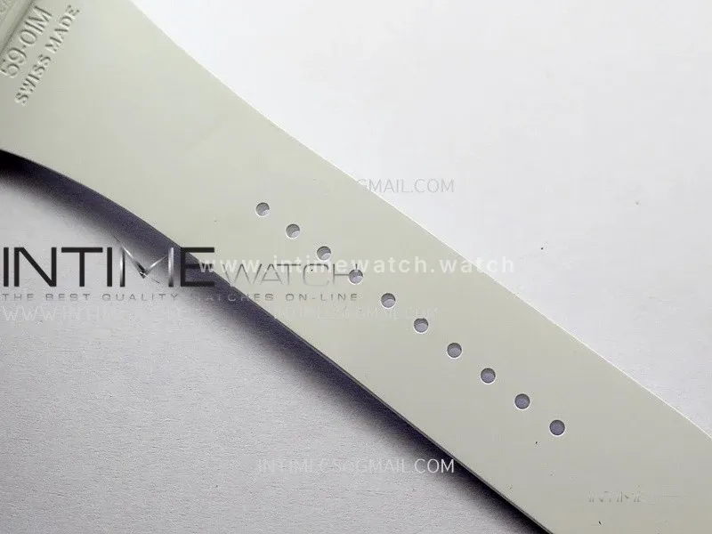 RM061 White Ceramic Umi Office 1:1 Best Edition Green skeleton White Rubber Strap RMUL2 Super Clone (Free Sprung)