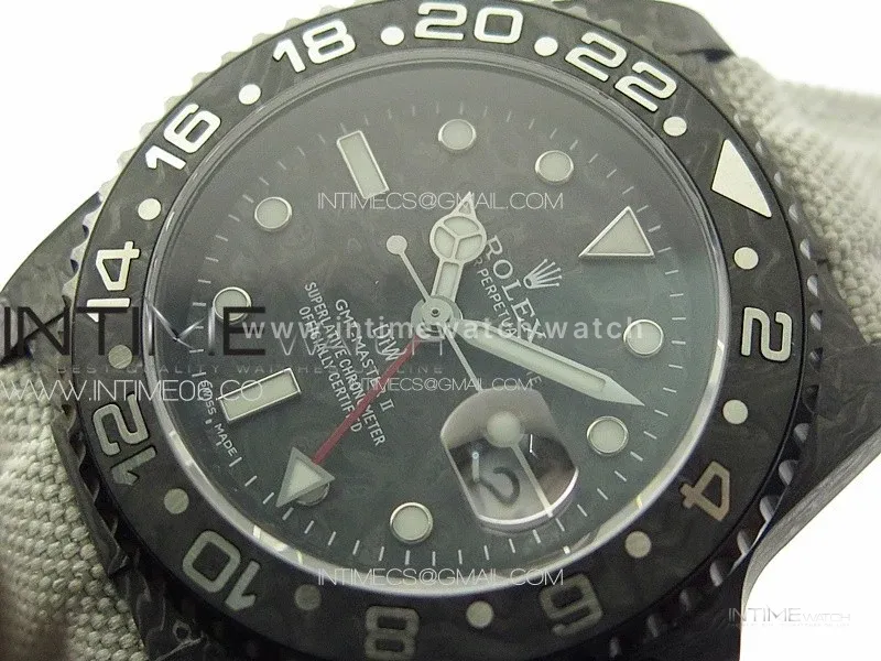 GMT Carbon DIWF Best Edition Carbon Dial on White Nylon Strap SA3285 CHS