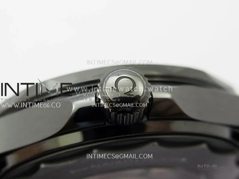 Seamaster Diver 300M Black Ceramic/DLC ORF 1:1 Best Edition Black Dial On Black Rubber Strap Super Clone Asian 8806