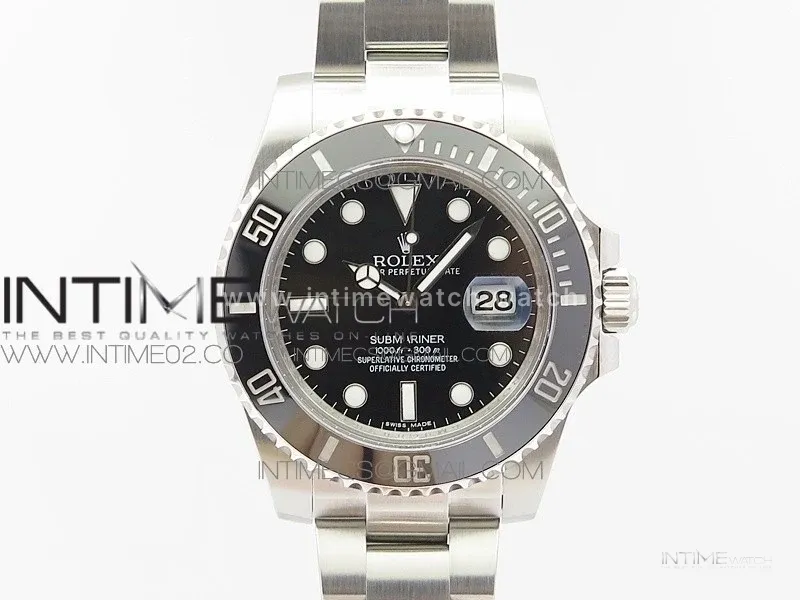 Submariner 116610 LN Black Ceramic 904L GMF 1:1 Best Edition Black Dial On SA3135