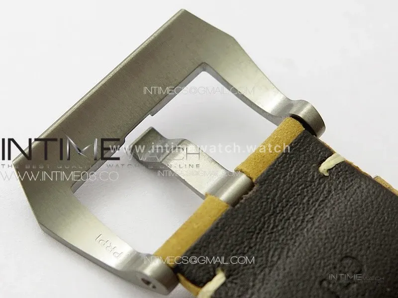 PAM1351 Ti TTF 1:1 Best Edition on Brown Leather Strap P9010