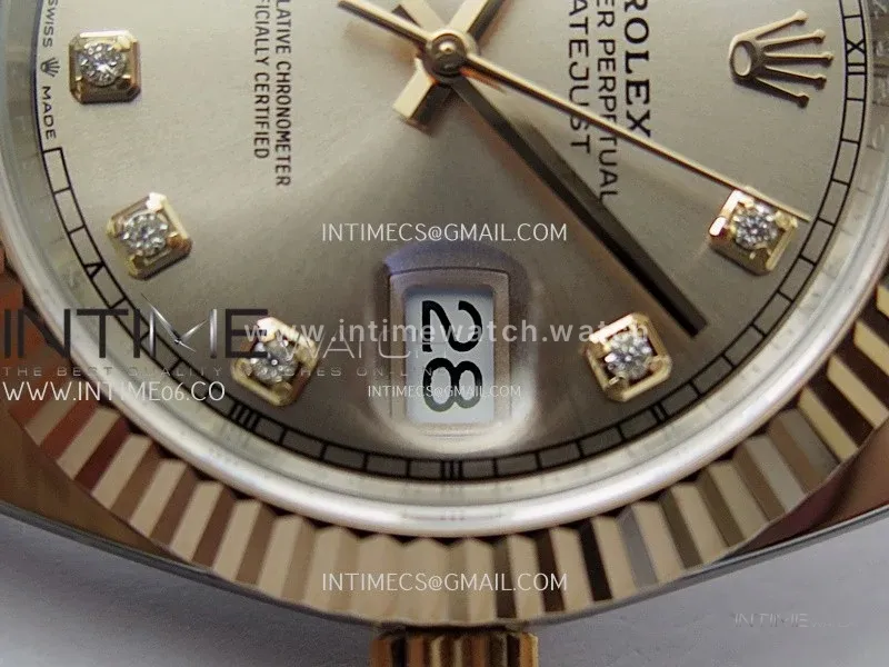 DateJust 41mm 126331 904 SS/RG ONE Factory 1:1 RG Dial Diamond Markers On SS/RG Oyster Bracelet DD3235 V2