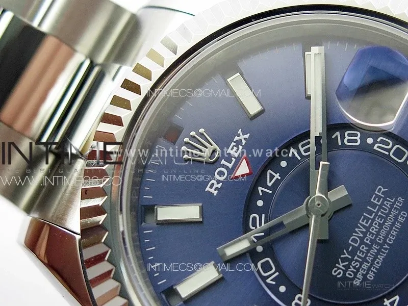 Sky-Dweller 326934 904L SS Noob 1:1 Best Edition Blue Dial on SS Bracelet Asian 23J to 9001