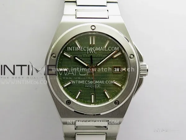 Ingenieur IW328908 SS MZF 1:1 Best Edition Green Grid Dial On SS Bracelet A2892 (Free Tool)