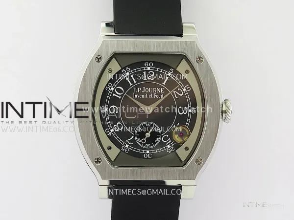 F.P.Journe Elegante SS 3EF Best Edition Black Dial On Black Rubber Strap Quartz