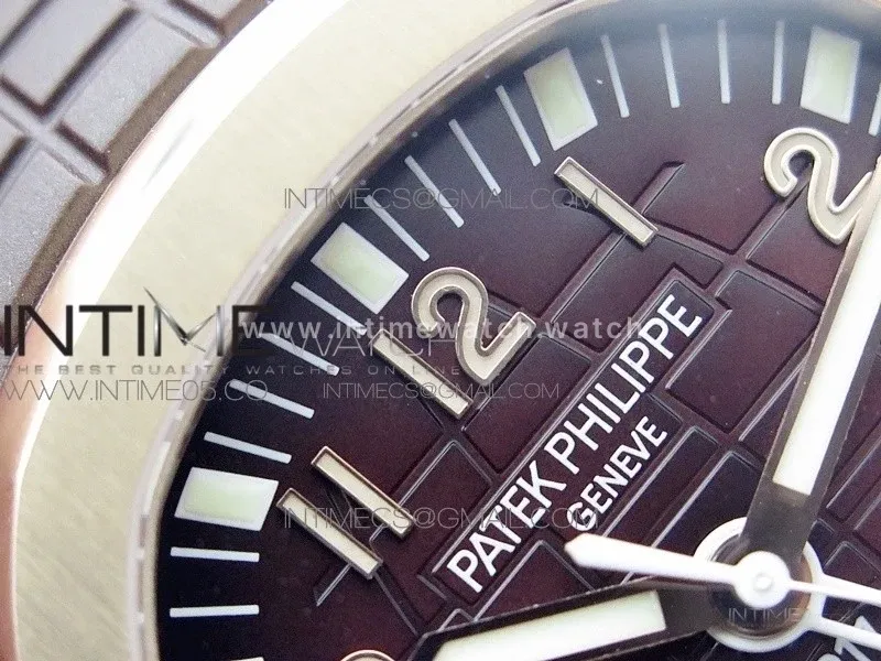 Aquanaut 5164R RG GRF Best Edition Brown Dial on Brown Rubber Strap A324 V2