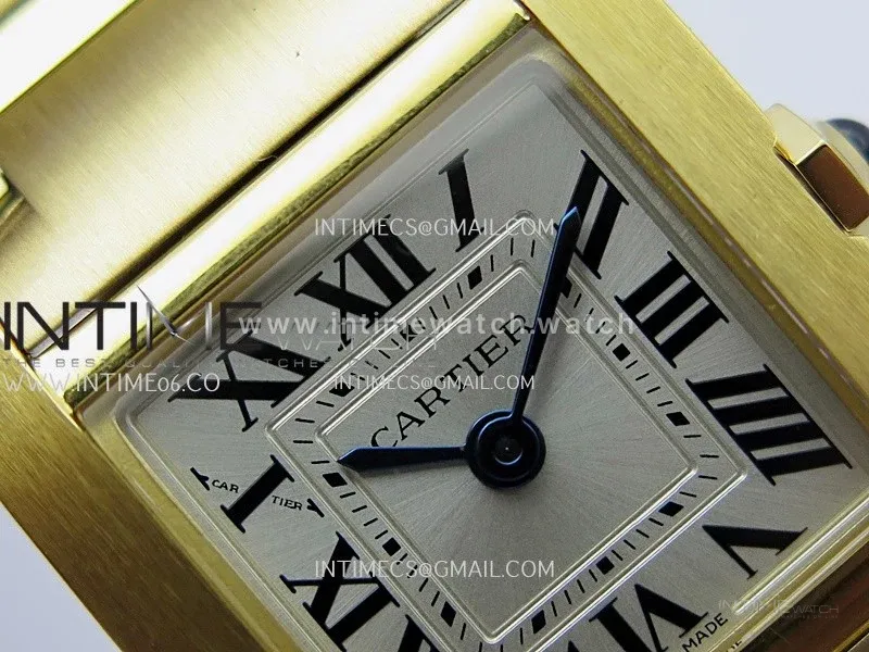Tank Francaise Ladies 21.2mm YG 8848F 1:1 Best Edition Silver Dial on YG Bracelet Ronda Quartz V2