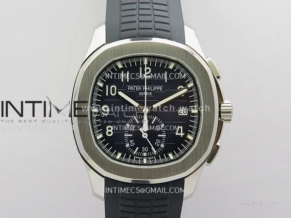 Aquanaut 5968 SS DDF 1:1 Best Edition Blue Dial On Blue Rubber Strap A520