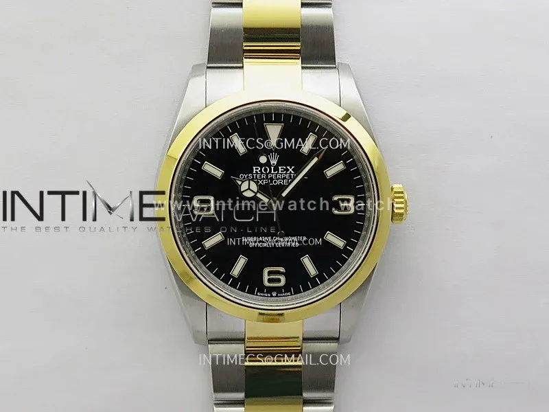 Explorer 124273 36mm 904L SS/YG VSF 1:1 Best Edition Black Dial on SS/YG Bracelet VS3230