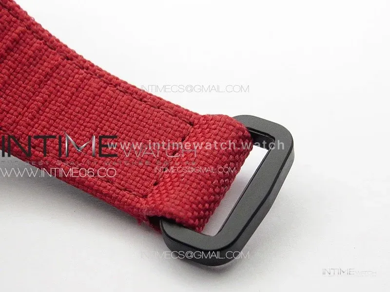 RM055 Real Ceramic Case KUF Best Edition Red Crown on Red Nylon Strap MIYOTA8215