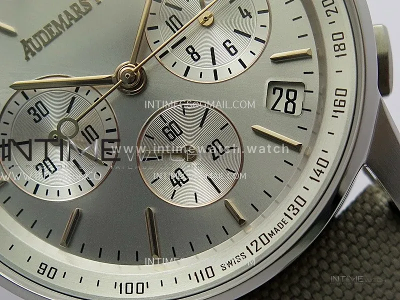 Code 11.59 Chrono 26393 SS/RG APPF Best Edition Silver Dial on Gray Nylon Strap A4401