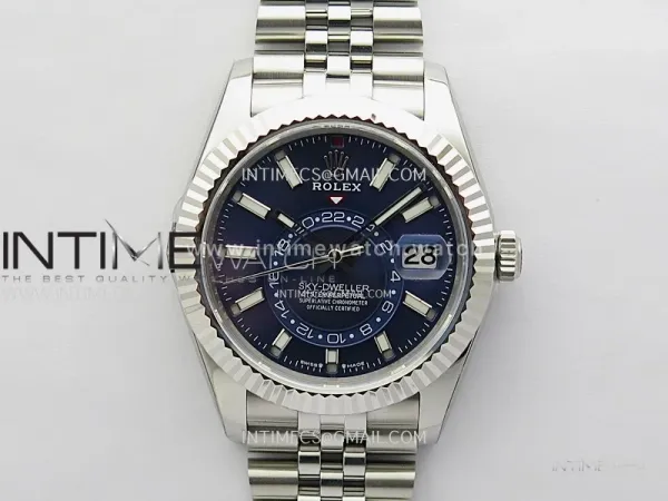 Sky-Dweller 326934 904L SS ZF 1:1 Best Edition Blue Dial on Jubilee Bracelet Asian 2824