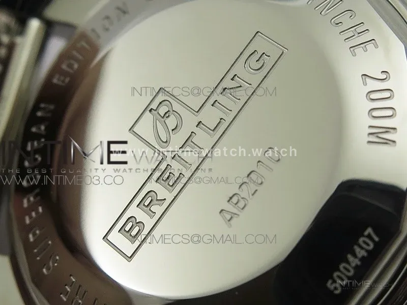 SuperOcean 42mm AB2010 SS GF 1:1 Best Edition Black Dial Black Ceramic Bezel on SS Bracelet A2824