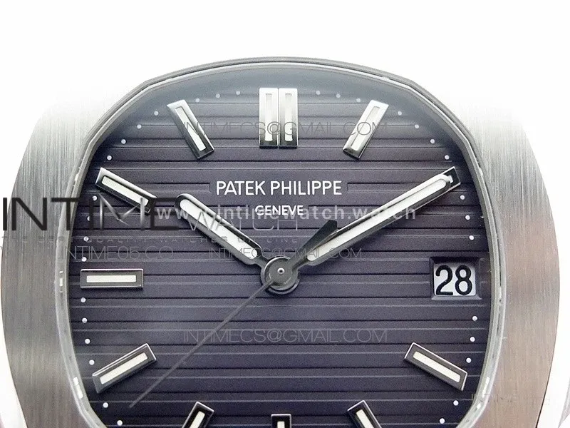 Nautilus Jumbo 5711 Super Replication PPF V4 1:1 Best Edition Gray Textured Dial on Black Leather Strap PPF324