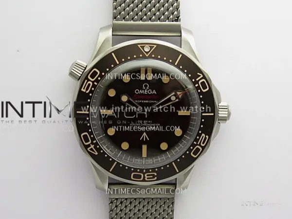 Seamaster 300 "No Time to Die" Titanium ORF 1:1 Best Edition On Titanium Mesh Bracelet SA8806 Super Clone (Free Nato)