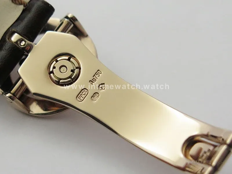 Annual Calendar Complications 5396 RG GRF Best Edition White dial Blue Markers on Brown leather strap A324