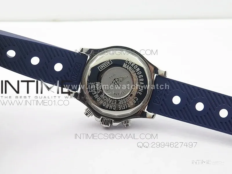 SuperOcan SteelFish SS Blue Dial on Blue Rubber Strap A7750