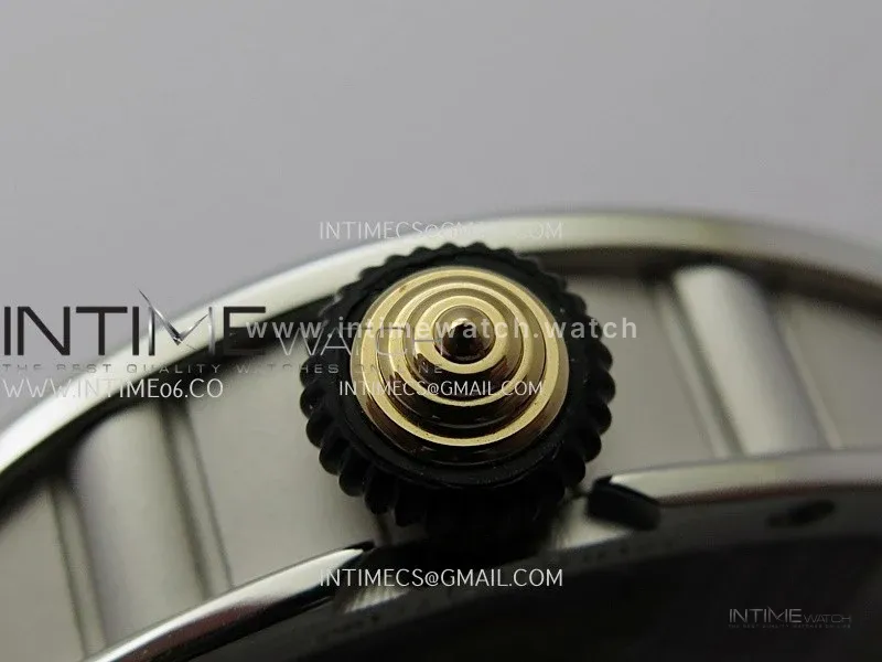RM07 Paved Diamonds Bezel SS ZF Best Edition Diamonds Skeleton Dial On Black Rubber Strap Asian CRMA2 Clone