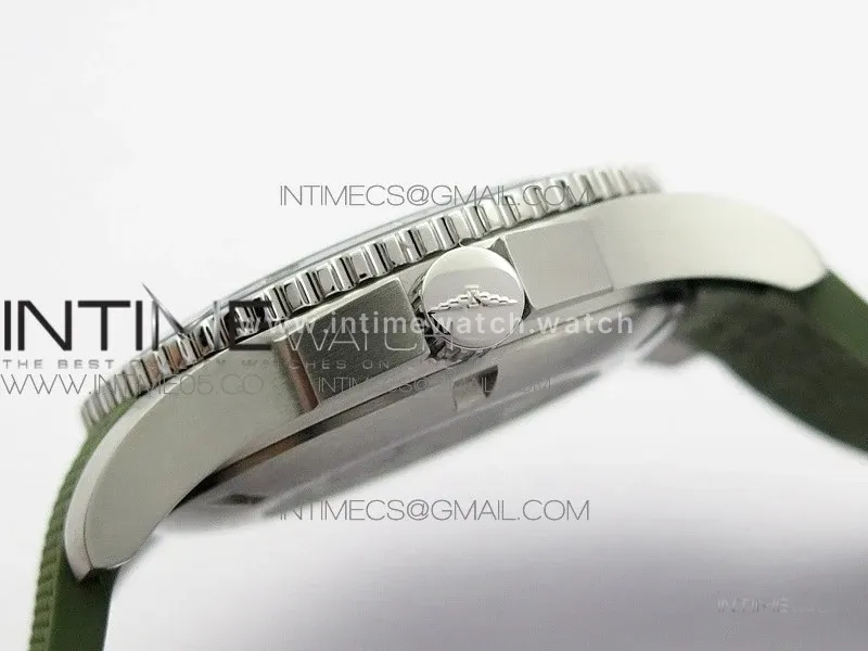 Conquest L3.840.4.56.6 Real Ceramic Bezel SS AF 1:1 Best Edition Green dial On Green Rubber Strap A2824