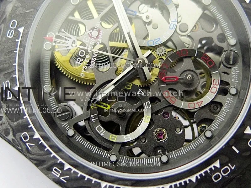 Daytona DIW Carbon DIWF Best Edition Skeleton Dial on Black Nylon Strap SA4130