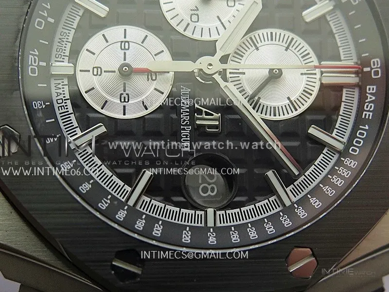 Royal Oak Offshore 44mm Ti JF 1:1 Best Edition Black Dial On Black Rubber Strap A3126