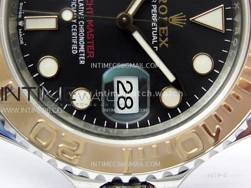 Yacht-Master 126621 904L/RG VSF 1:1 Best Edition Black Dial On 904L/RG Bracelet VS3235