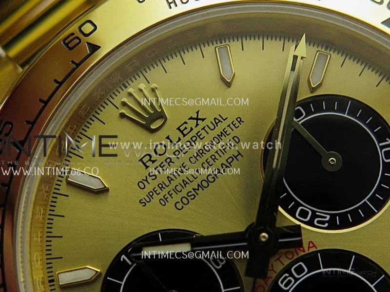 Daytona 126508 YG UFO 1:1 Best Edition YG Dial Black Subdial On Oyster Bracelet UF4131 (Free Sprung)